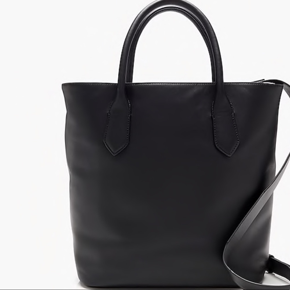 J Crew Harper Leather Tote Handbag Purse NEW - Picture 4 of 5